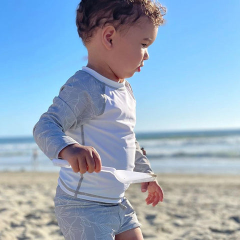 Printed children's sun protection swimsuit