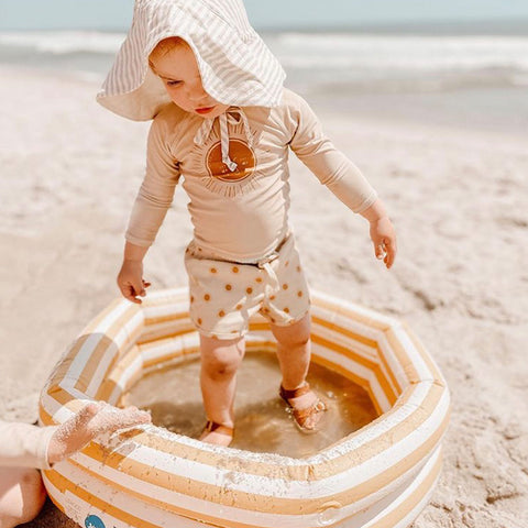 Printed children's sun protection swimsuit